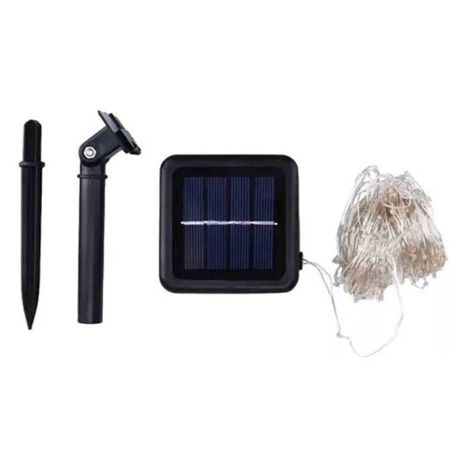 Luces Hadas Navidad Decorativas 20m Solares Multicolor-2