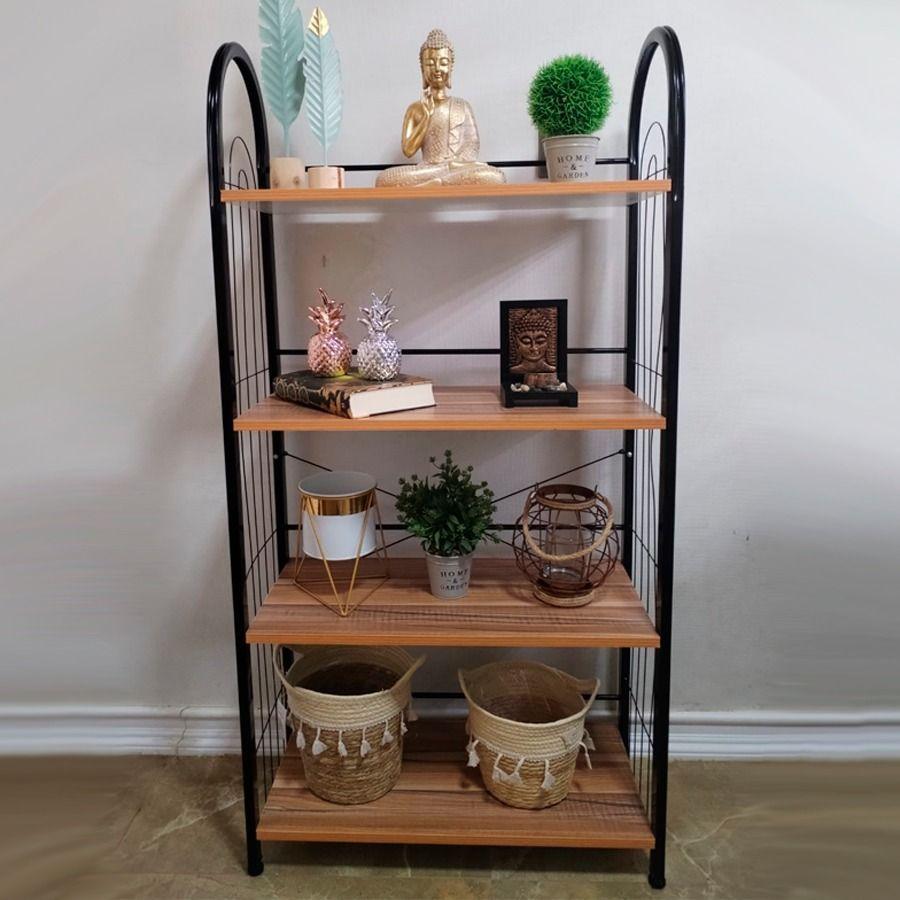 Estante Repisa De Madera Y Metal De 4 Niveles-2