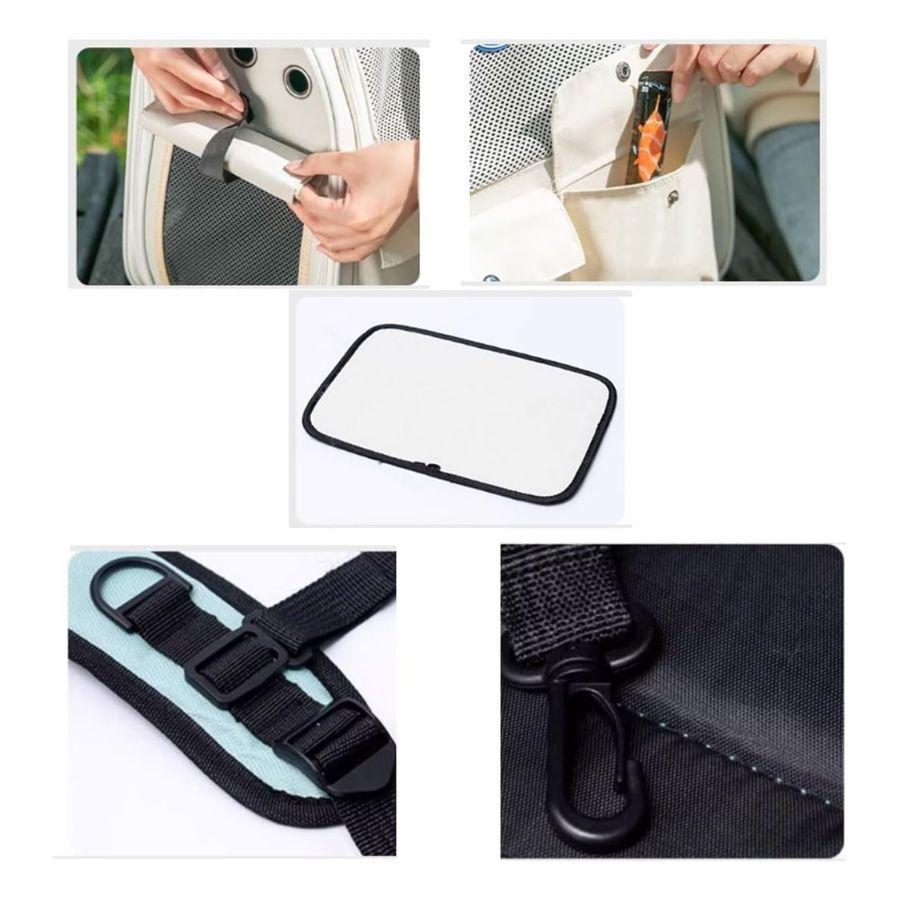 Bolso de Transporte Portátil Para Gato Transpirable Turquesa -2