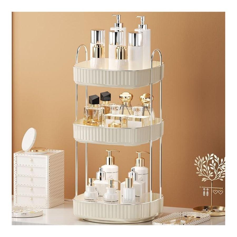 Organizador de Maquillaje 3 Niveles giratorio 360º -3