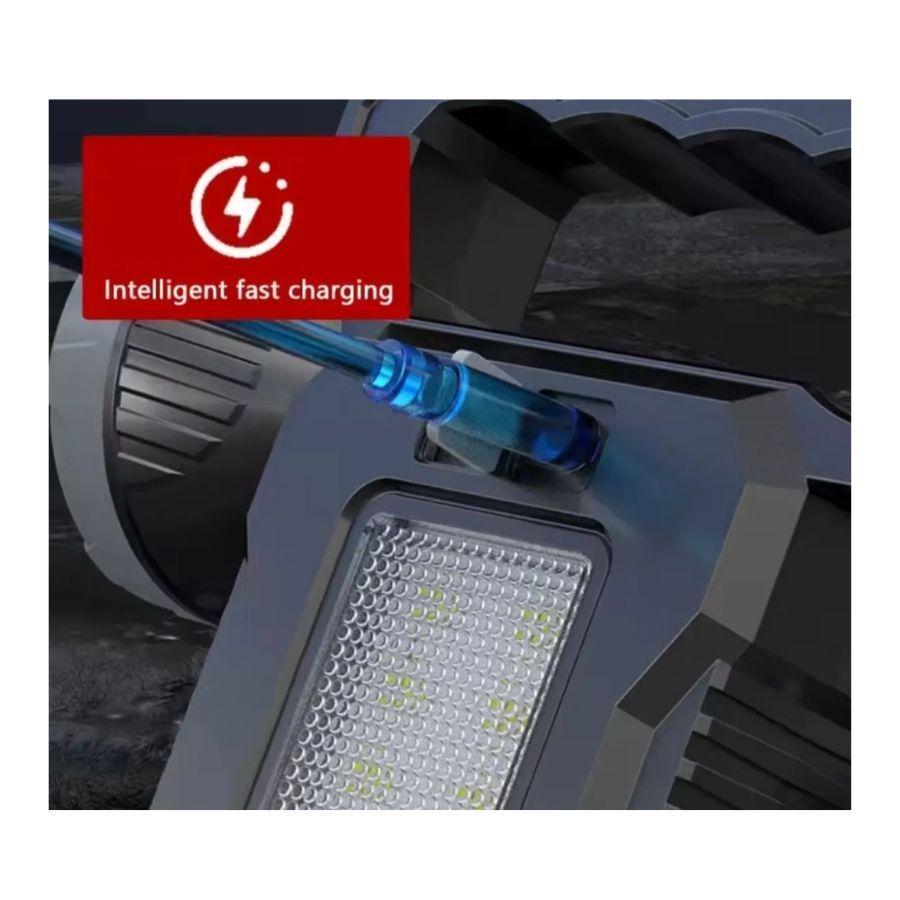 Linterna Solar Y Recargable USB LED De Mano-2