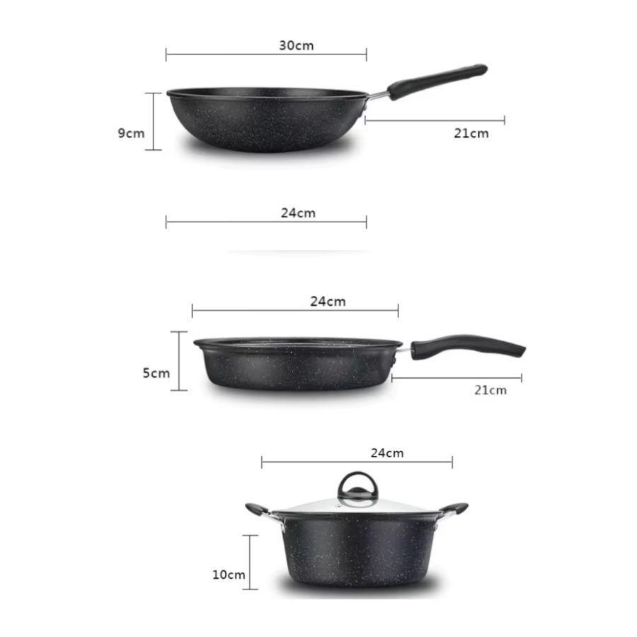 Juego De Ollas Set Utensilios De Cocina Antiadherentes-2