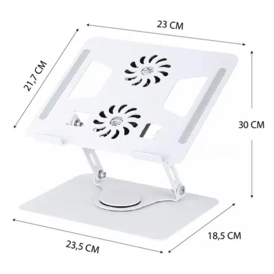 Soporte Aluminio Cooler Para Notebook 360°-4