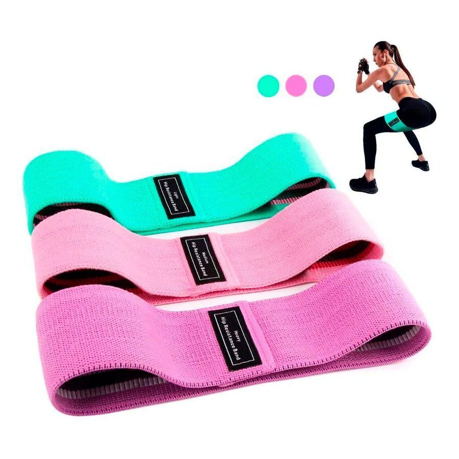 Set 3 Bandas De Resistencia Elásticas Para Piernas Y Glúteos-2