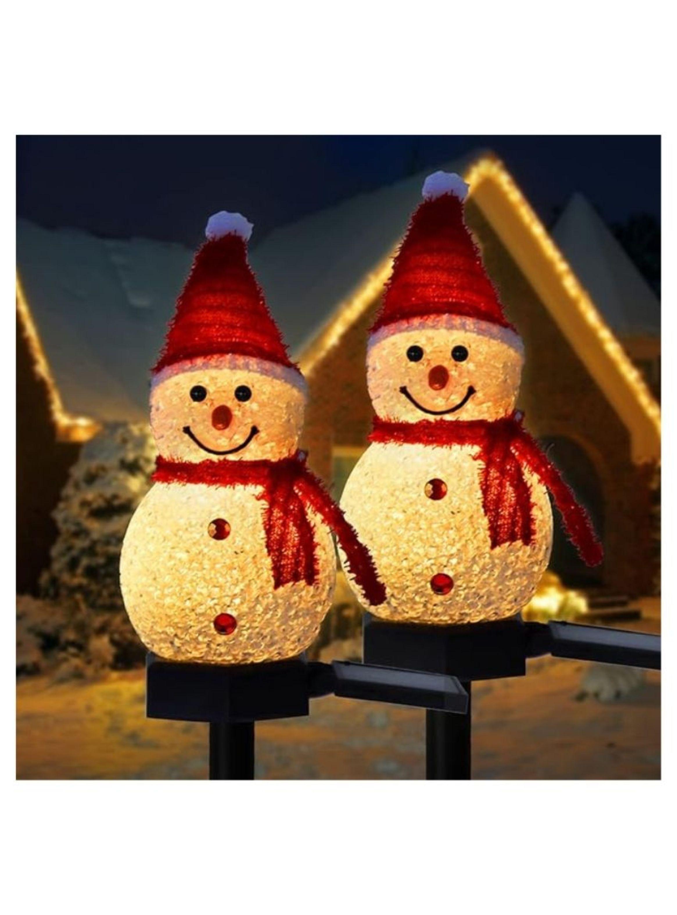 Muñeco Led Solar Para Jardin Exteriores Adorno Navidad-4