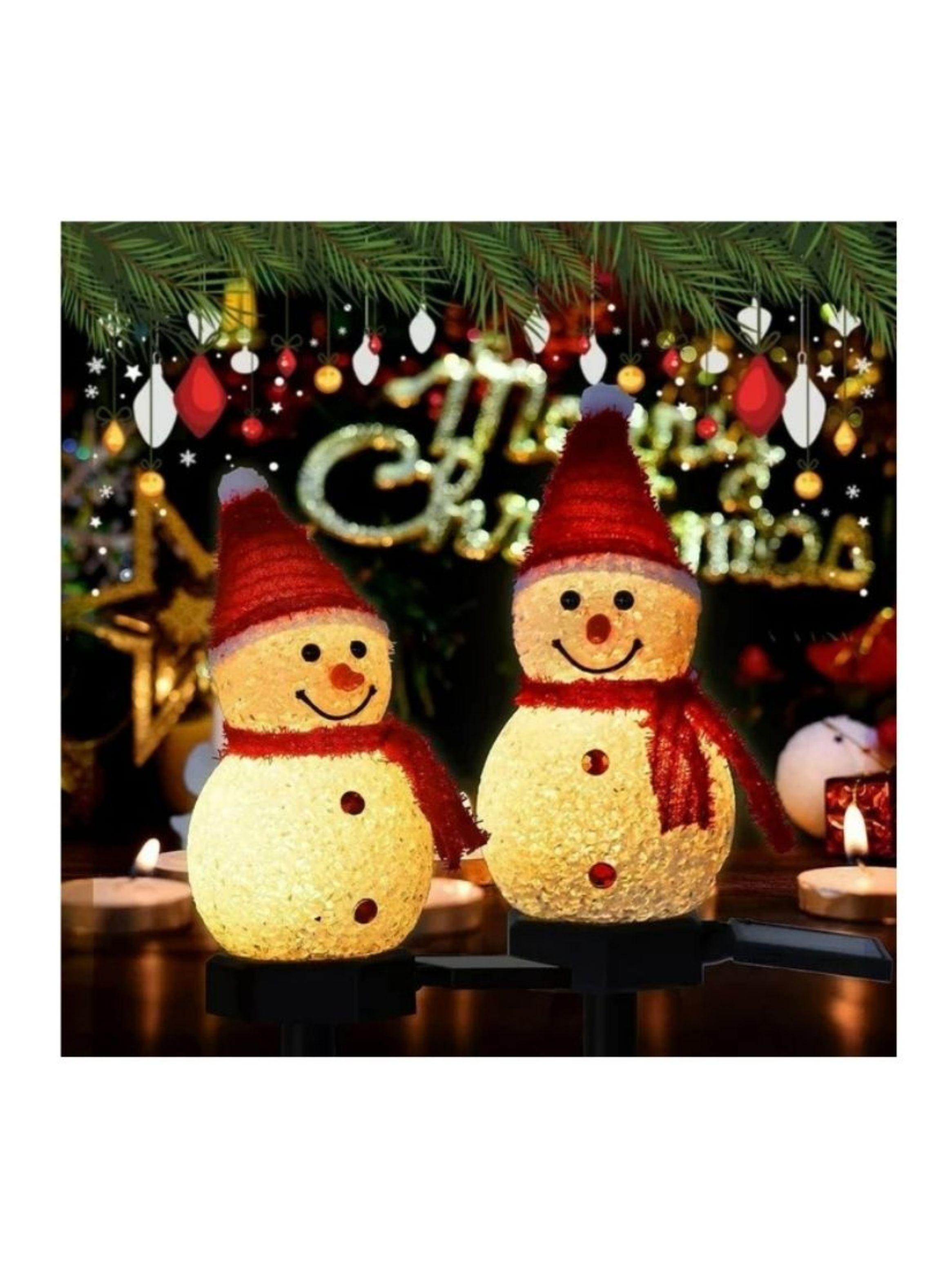 Muñeco Led Solar Para Jardin Exteriores Adorno Navidad-5