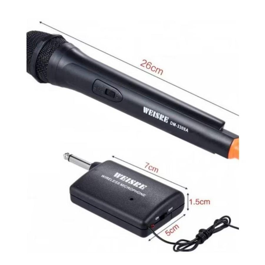 Micrófono Inalámbrico Profesional Weisre DM 3308A Karaoke-4