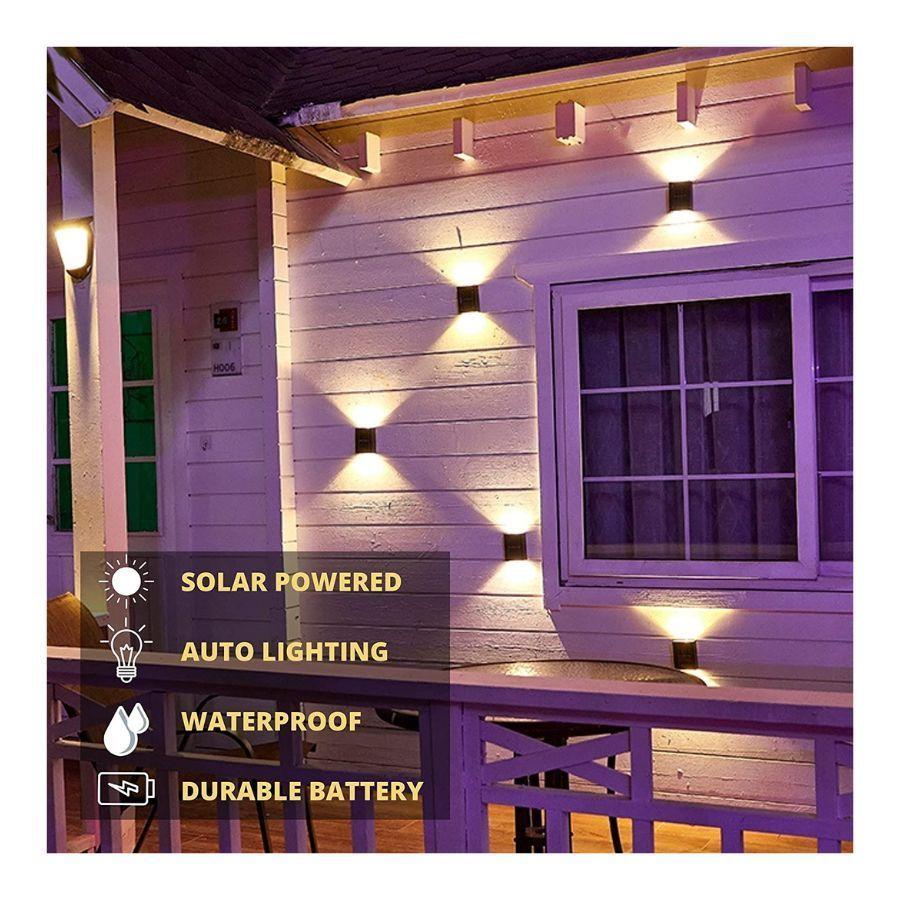 Pack 2 Luces Solares Foco Doble Para Exteriores -2