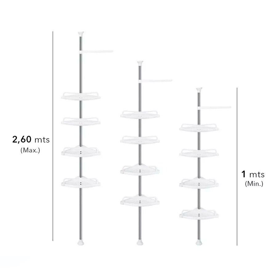 Organizador Esquinero Ajustable 4 Niveles Para Baño-4