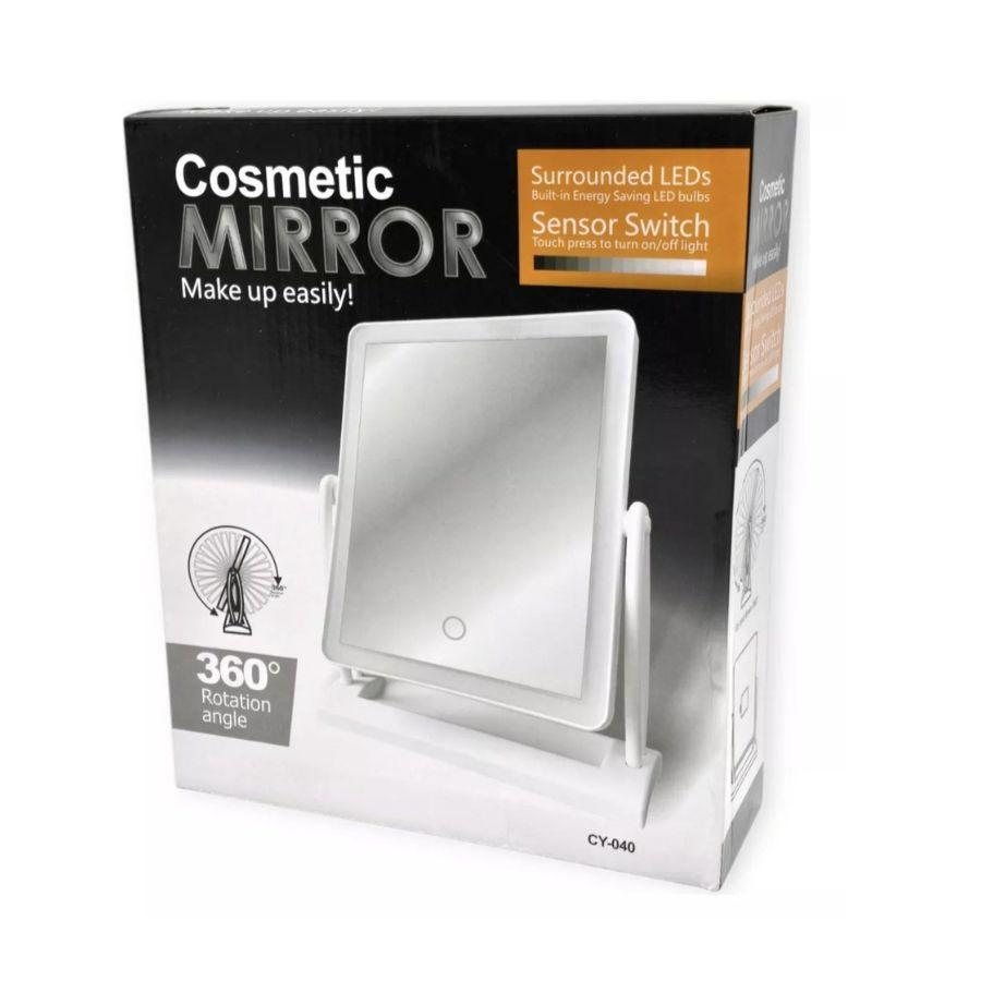 Espejo Maquillaje Luz LED Táctil Pilas-5