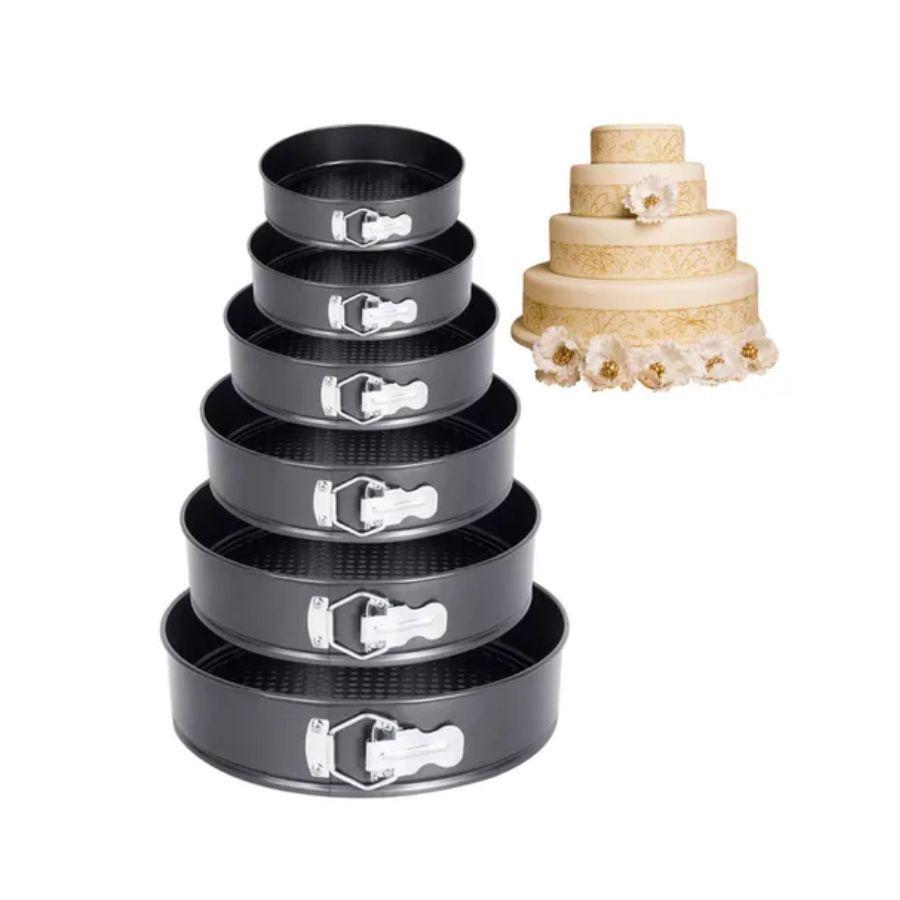 Set 6 Moldes Redondo Antiadherente Torta Repostería-2