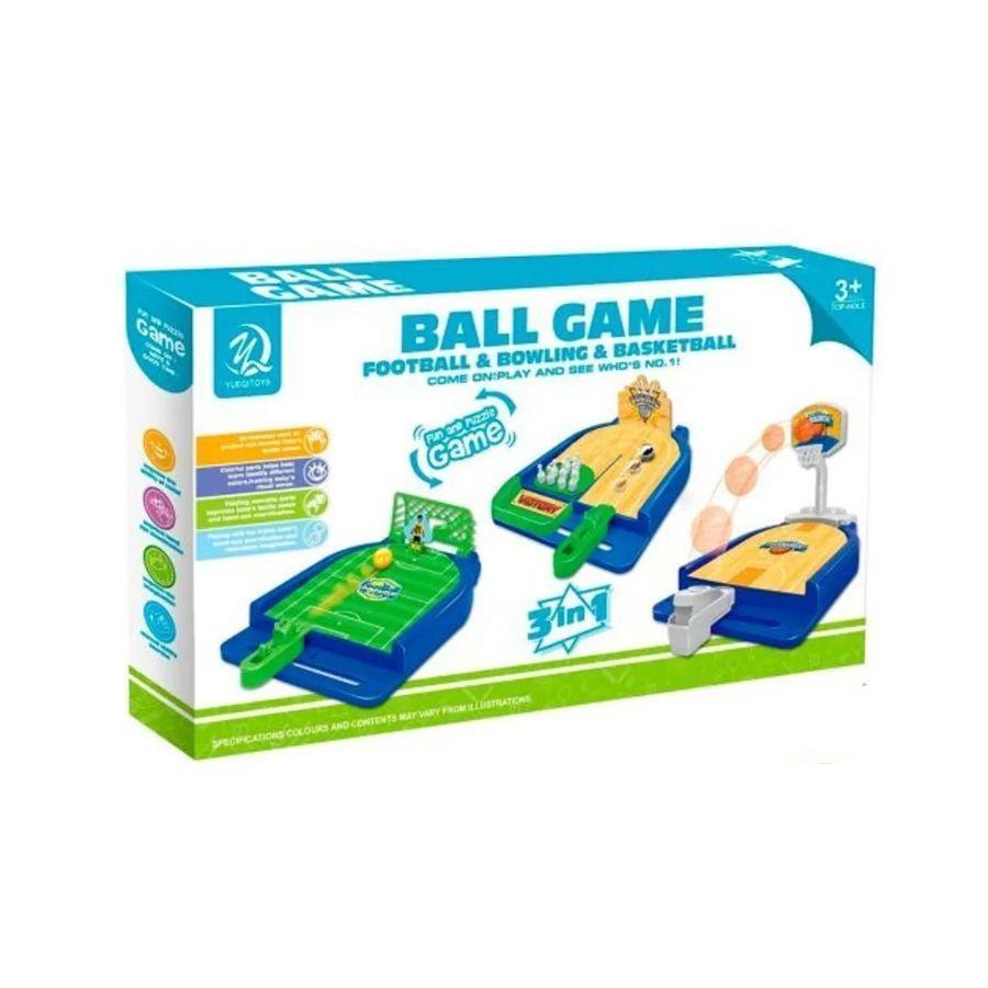 Juego De Mesa 3 En 1 Futbol Basquet Bowling Familiar-4