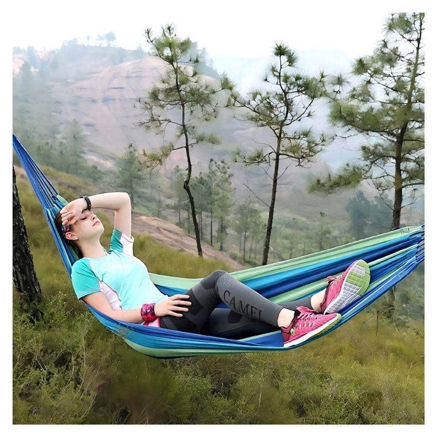 Hamaca De Algodon Jardin Camping Hogar Portatil 150X200cm-4