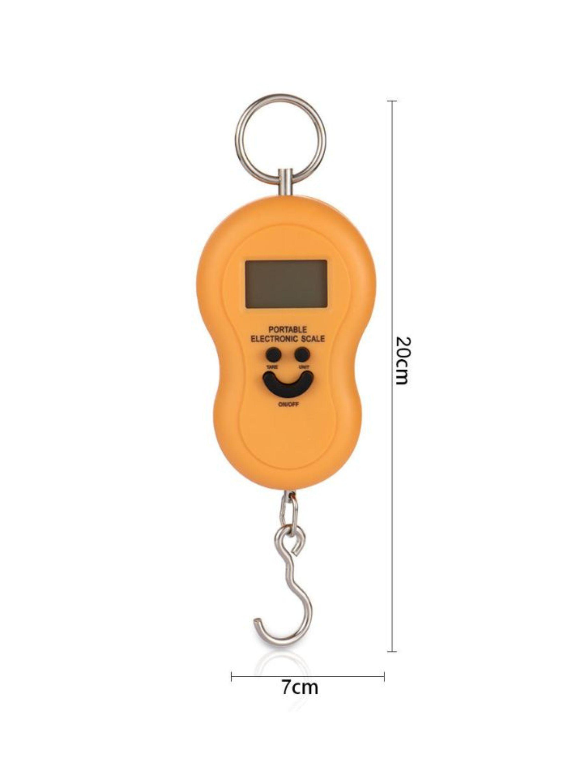 Pesa Digital De Mano Con Gancho Colgante Precisión 50kg Raf Naranja-3