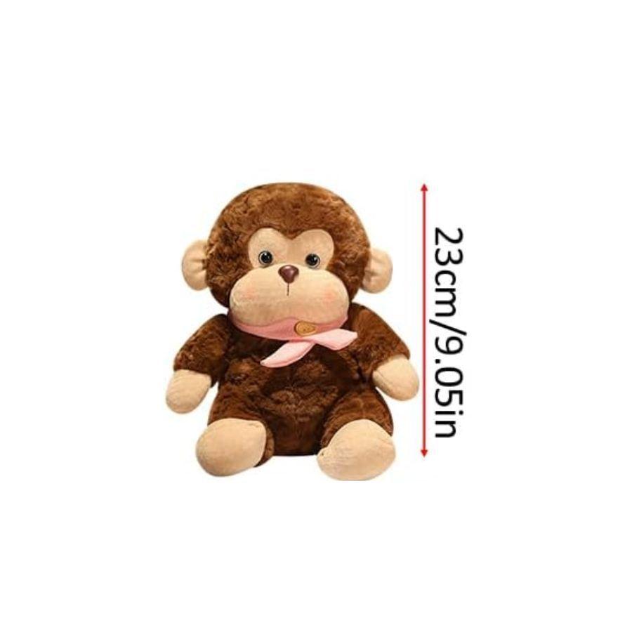 Peluche Mono Con Bufanda Rosada 23cm -2