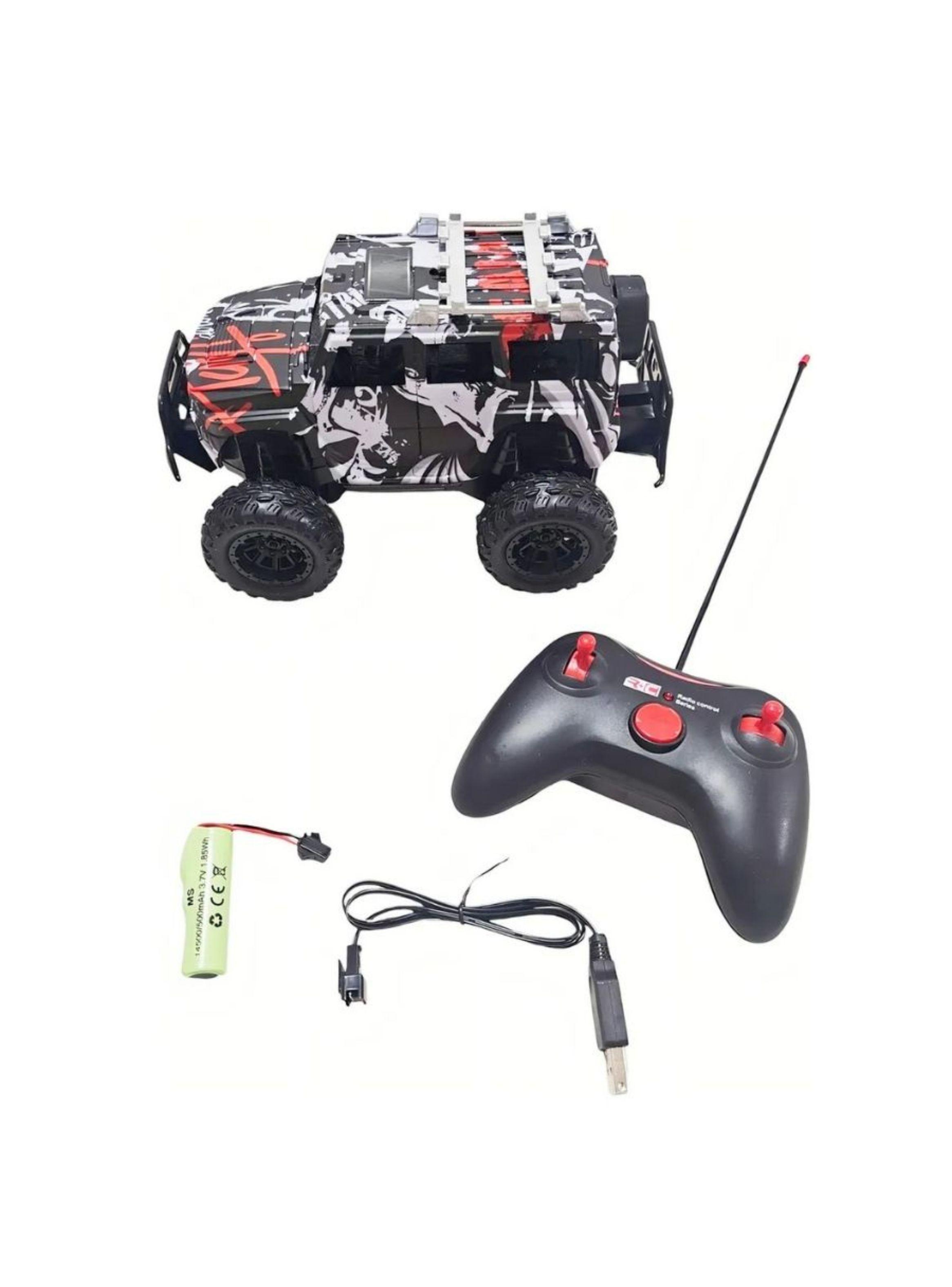 Juguete Auto Todo Terreno 4x4 Control Remoto Con Luces Negro-1