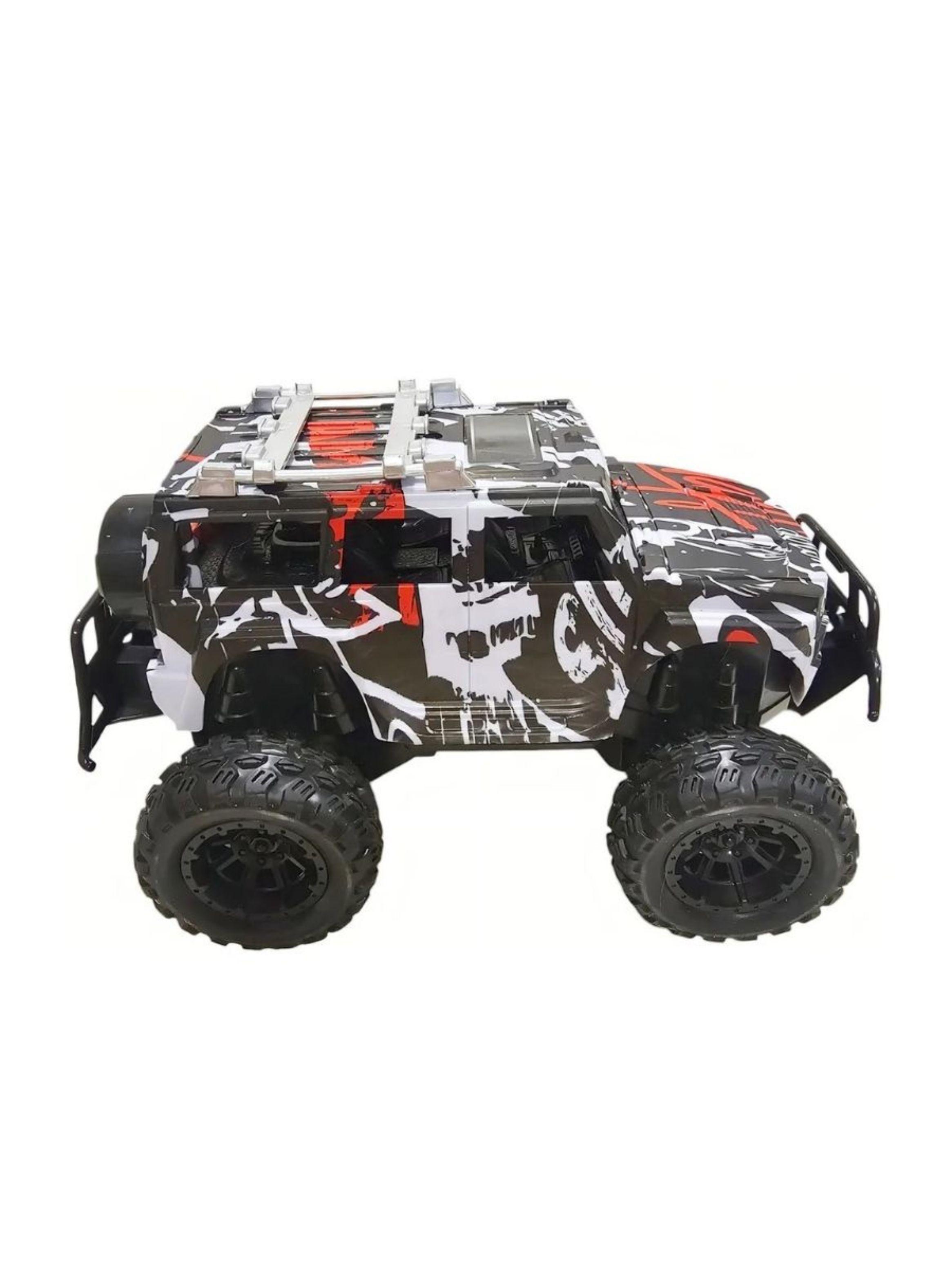 Juguete Auto Todo Terreno 4x4 Control Remoto Con Luces Negro-4