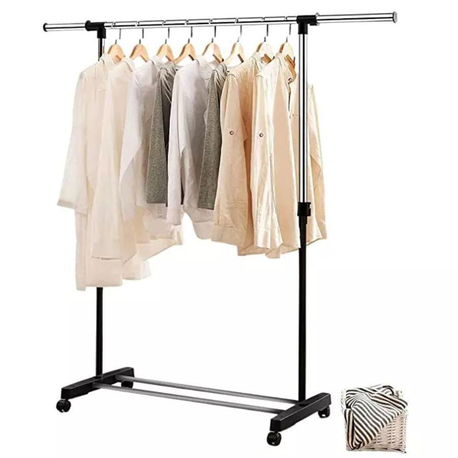 Perchero Extensible Para Exhibición de Ropa Con Ruedas-3