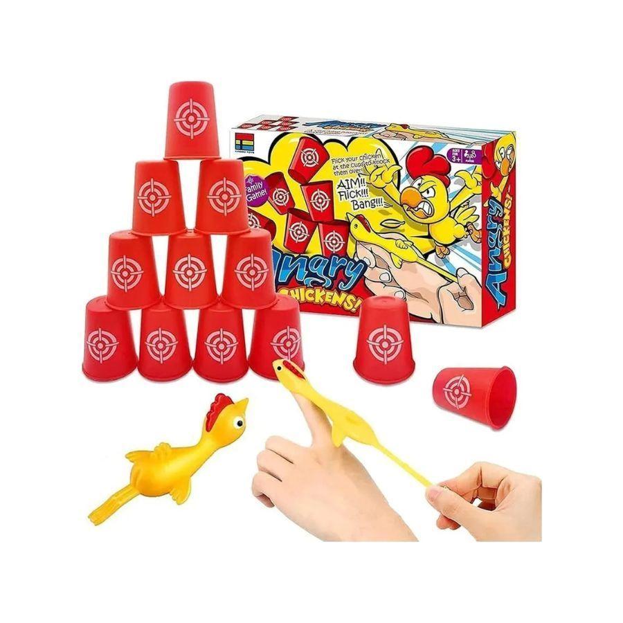 Juego De Mesa Pollos Voladores Derriba Vasos-2