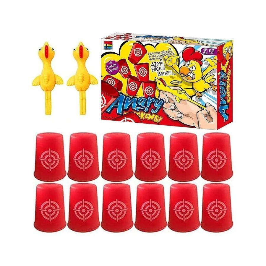 Juego De Mesa Pollos Voladores Derriba Vasos-4