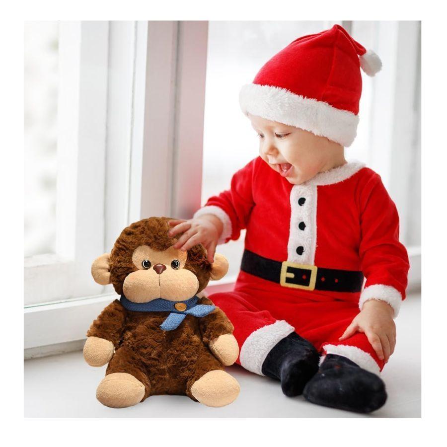 Peluche Mono Con Bufanda Azul 23cm -2