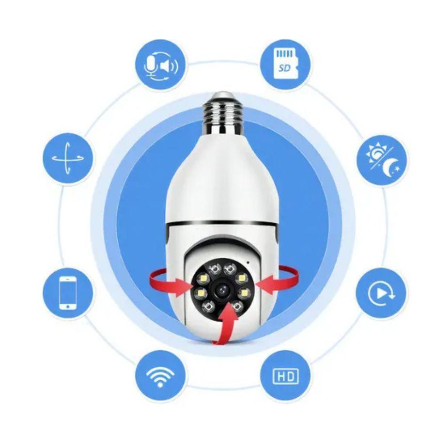 Cámara De Seguridad Aplicación WiFi Ampolleta 360-4