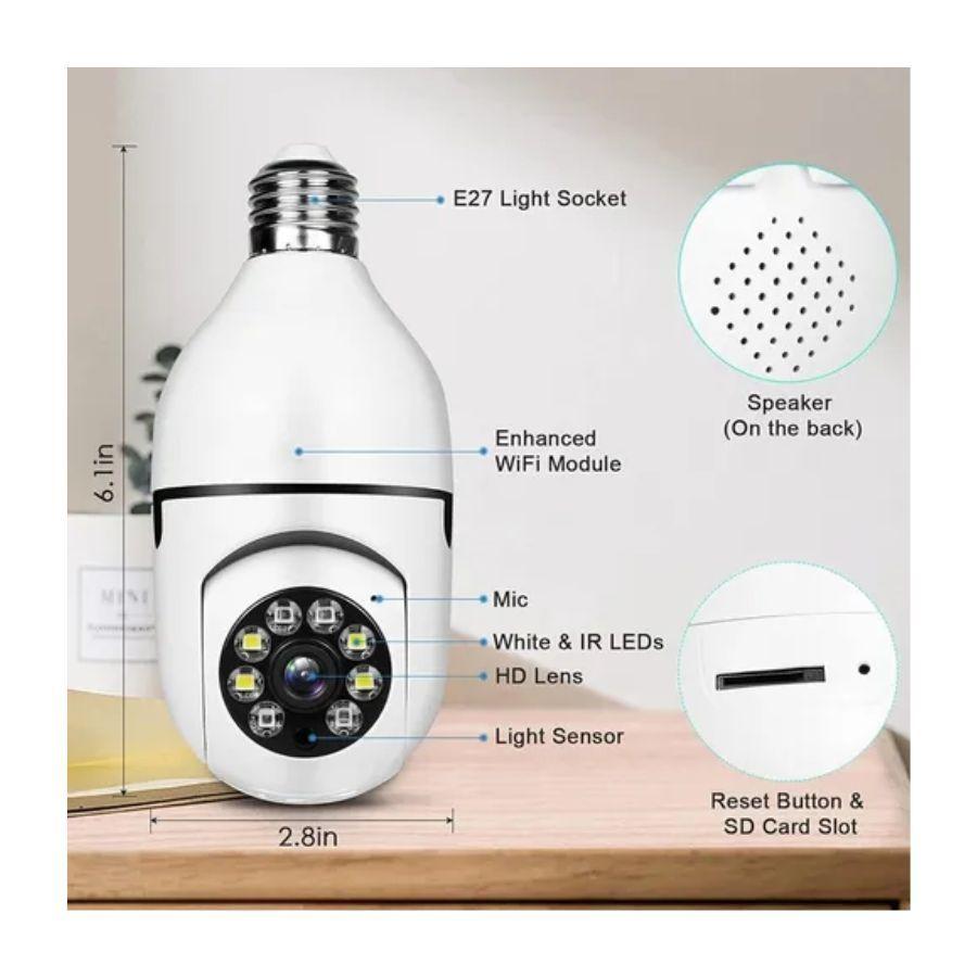 Cámara De Seguridad Aplicación WiFi Ampolleta 360-6