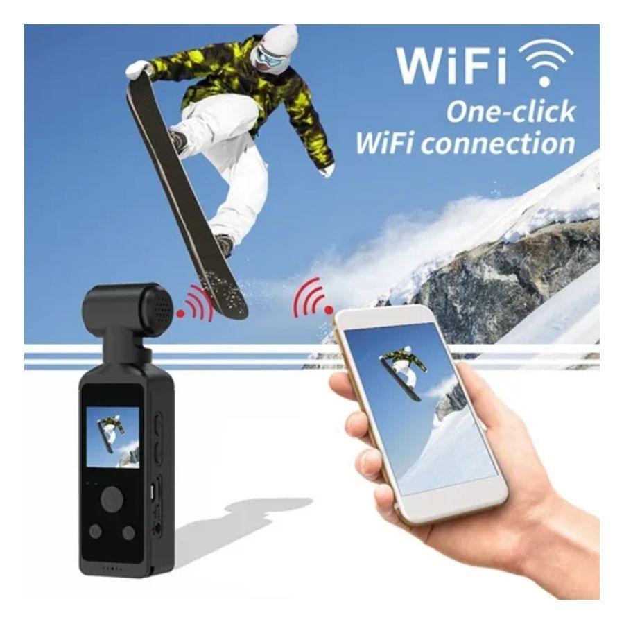 Cámara De Acción Bolsillo 4K HD Giratoria 270º-2