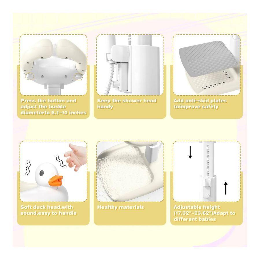 Soporte De Ducha Ajustable Para Bebes Antideslizante-3
