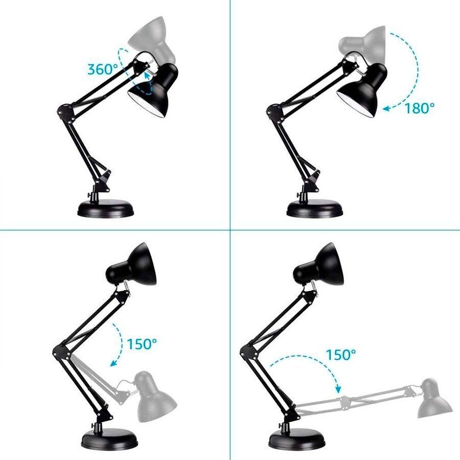 Lámpara De Mesa De Estudio Con Soporte Ajustable Luz -3