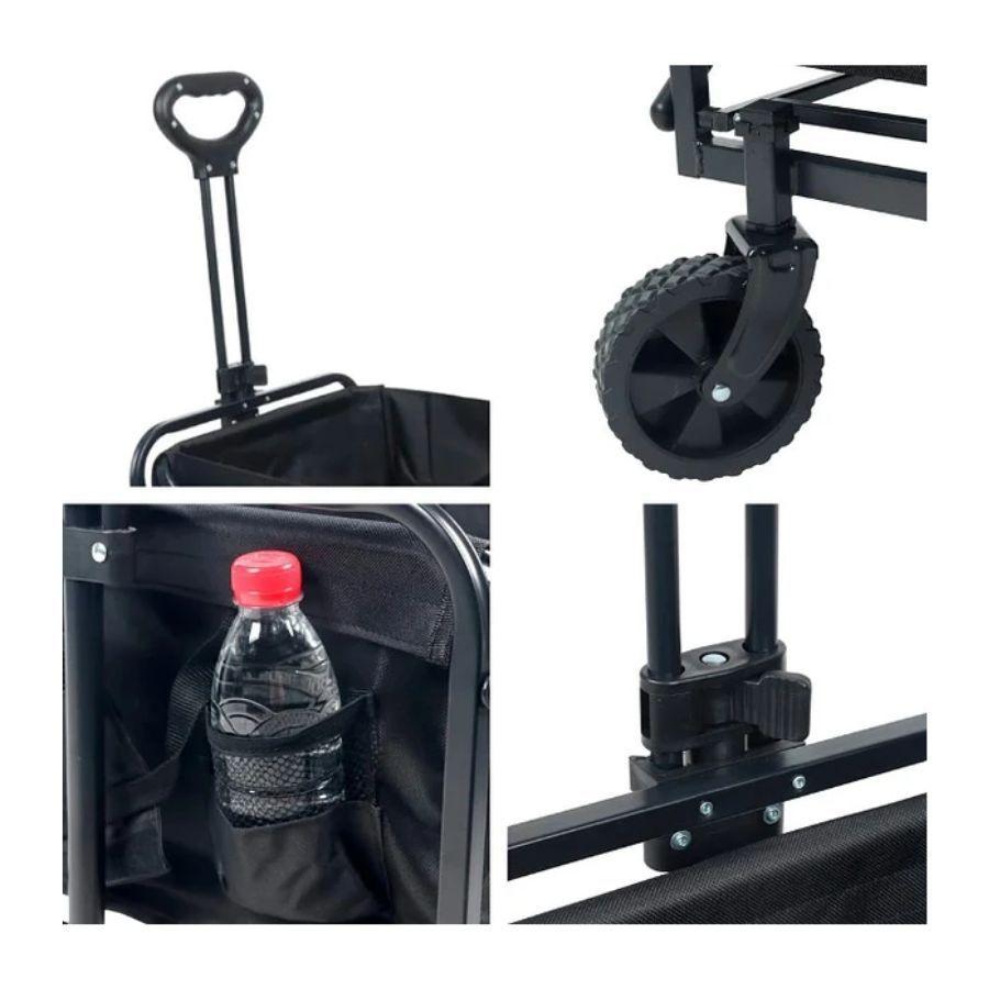 Carrito Plegable Organizador Camping Verano Carga Pequeño-2