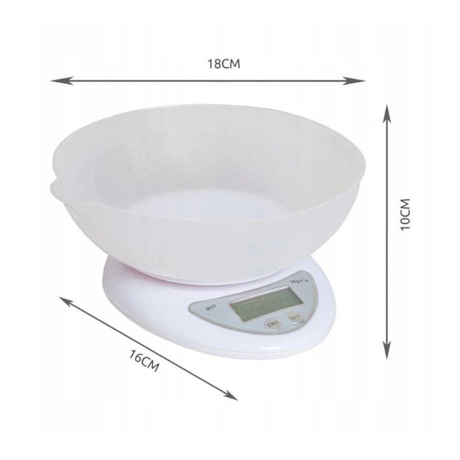 Balanza Báscula De Cocina Electrónica Con Tazón5 Kg-2
