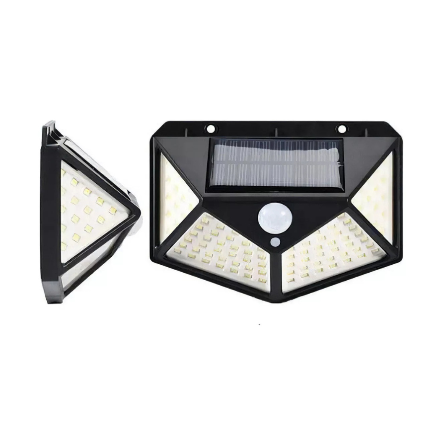 Lámpara solar con sensor de movimiento reflector de 100 LED-2
