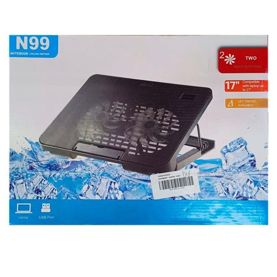 Soporte Ajustable Laptop 2 Ventiladores Iluminación Led 17 Pulgadas-3