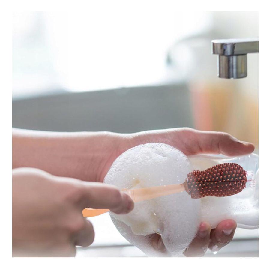 Cepillo Limpia Mamadera Silicona Biberon 3 En 1 -1