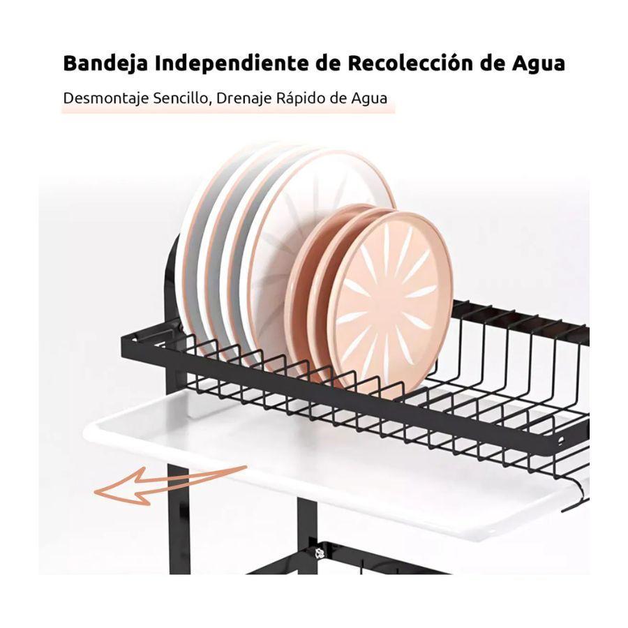 Secador Escurridor De Platos Loza Vajilla 2 Niveles Cocina -3