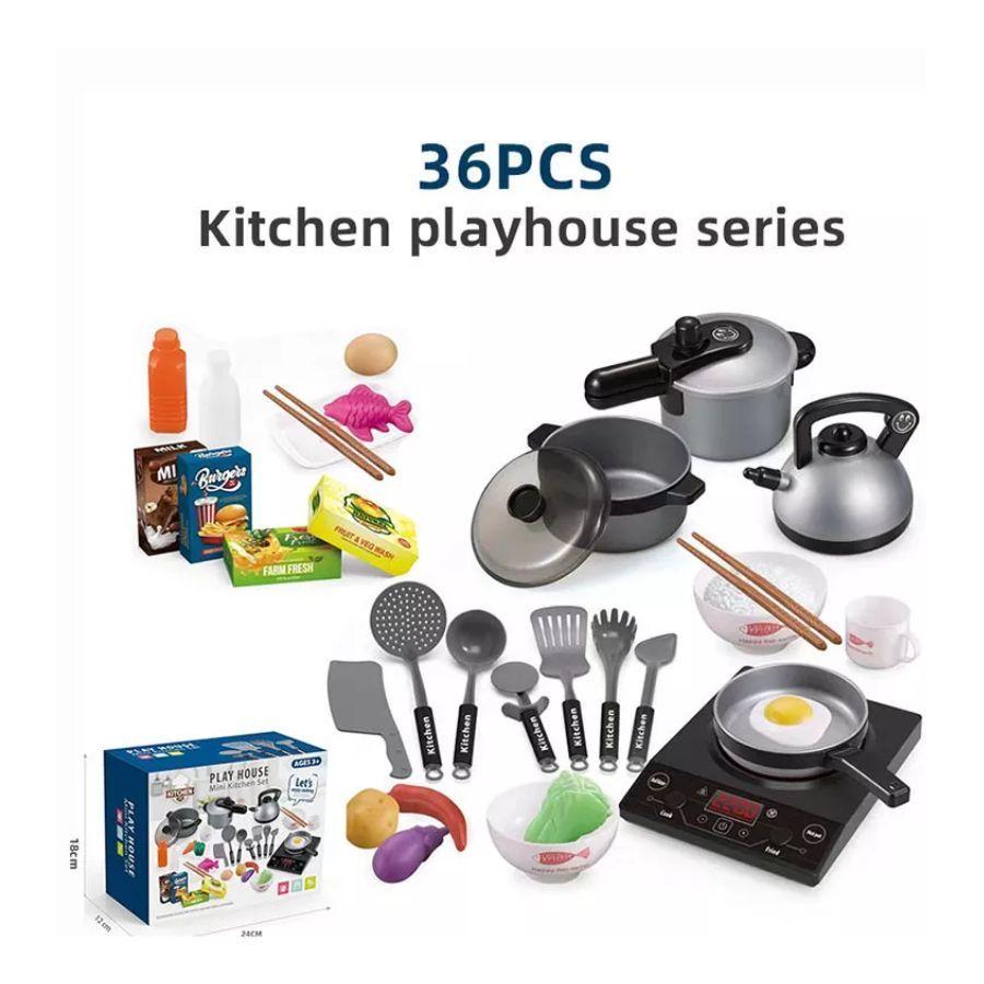Cocina Juguete Cocinita Infantil Luz Sonido 36 Piezas Juego-3