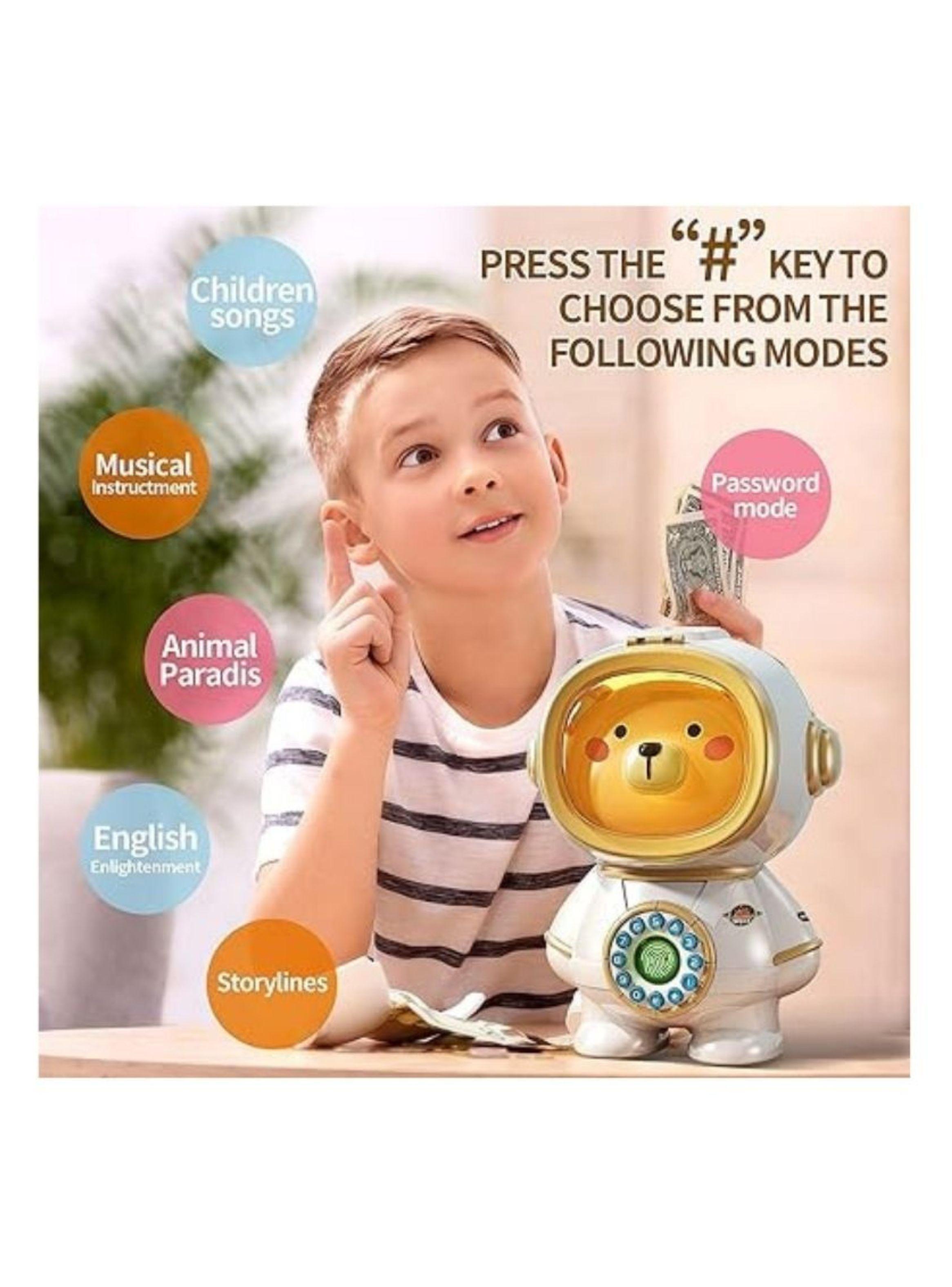 Hucha Alcancia Infantil Electronico con Contraseña y Huella-2