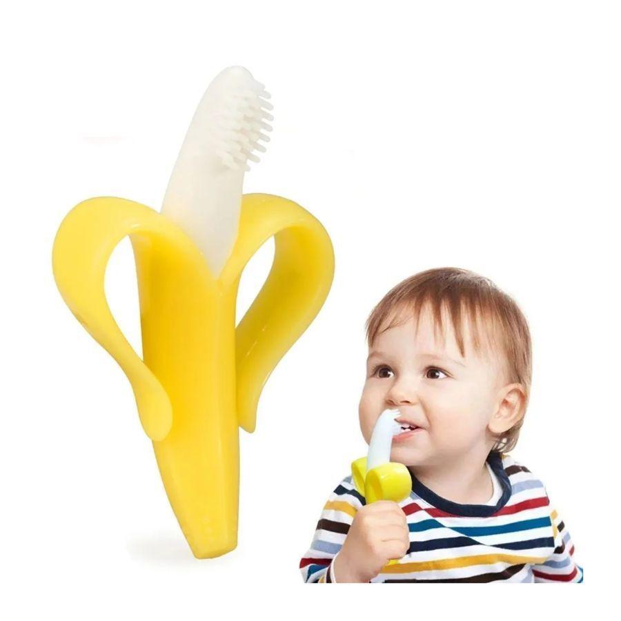 Mordedor De Silicona Para Bebes Estilo Banana Con Estuche-1