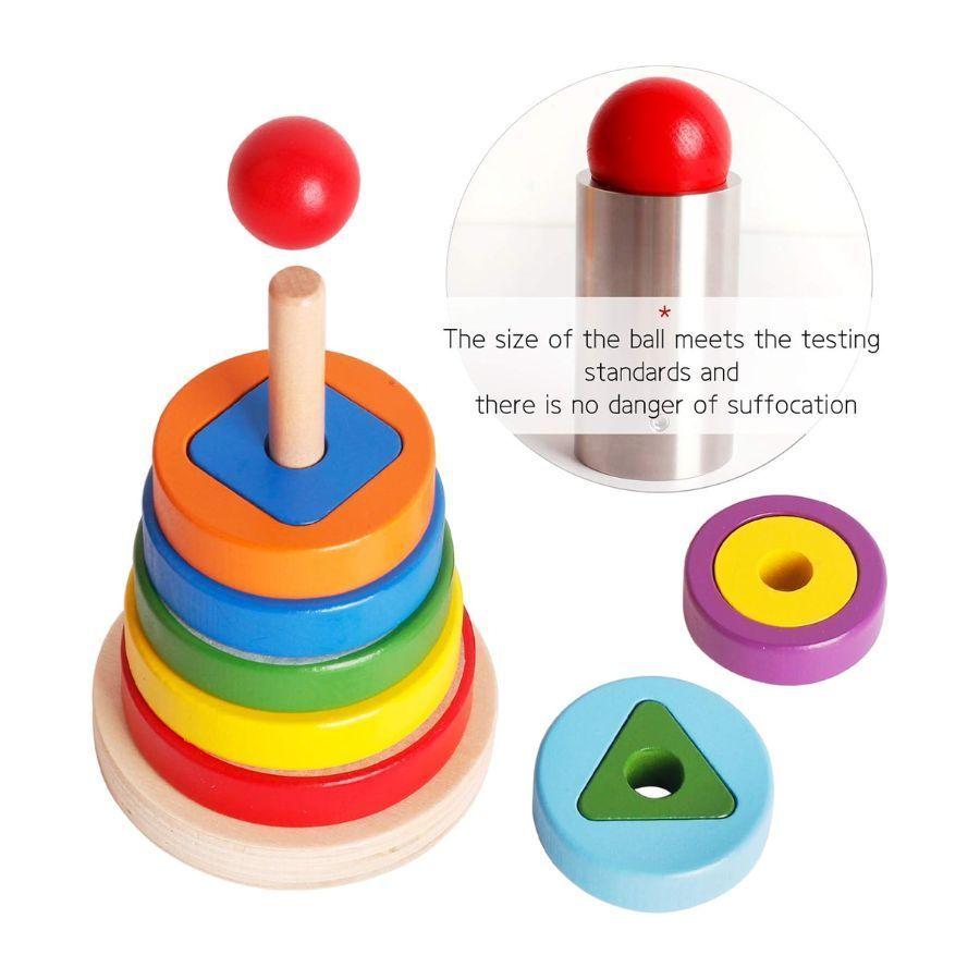 Torre De Arcoíris De Figuras Geométricas Para Niños-2