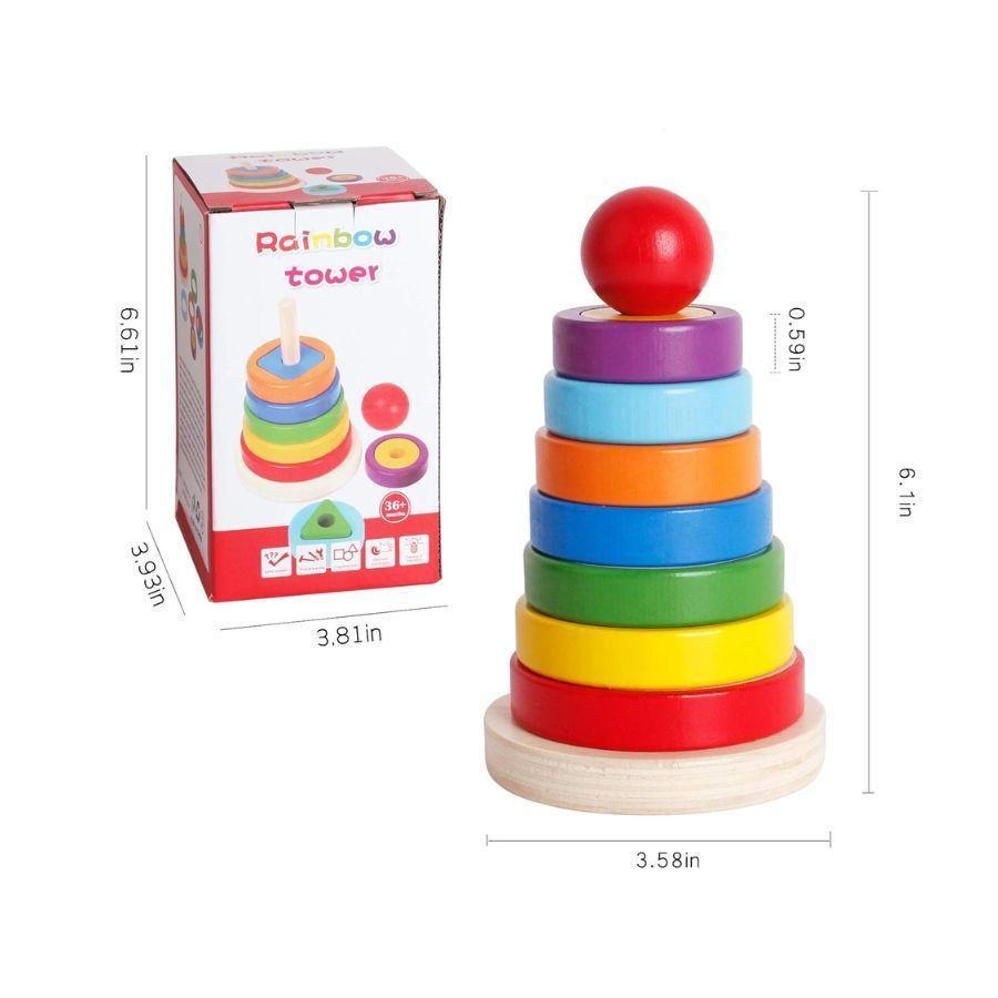 Torre De Arcoíris De Figuras Geométricas Para Niños-3