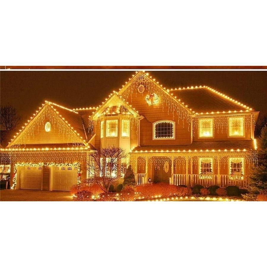 Luces Guirnalda Solar 10 Metros 100 Led Cálida Navidad-4