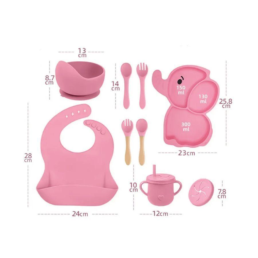 Set De Alimentación Antideslizante 9 Piezas Bebé Silicona -2