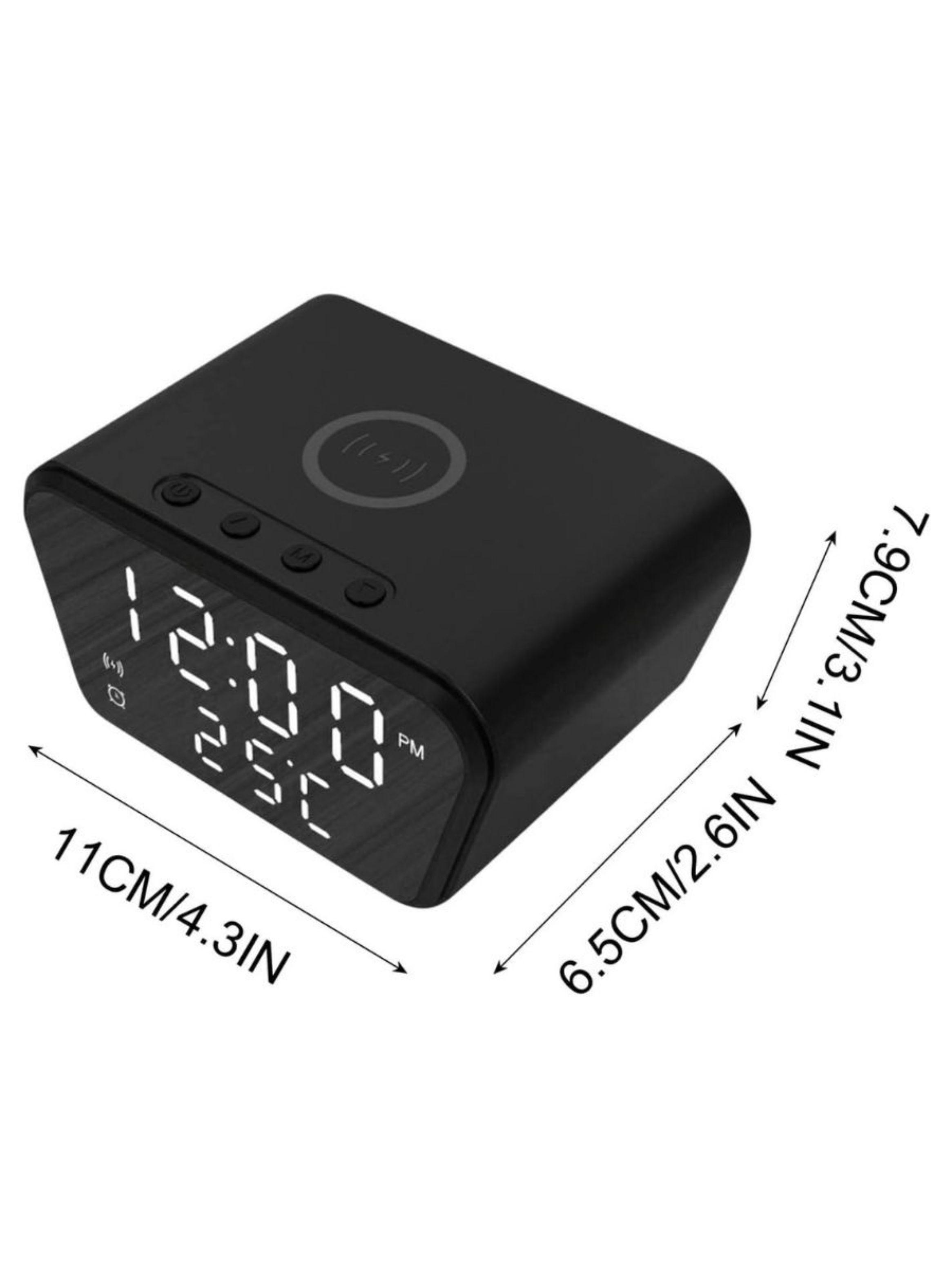 Reloj Despertador Con Cargador Inalámbrico Y Termómetro-3