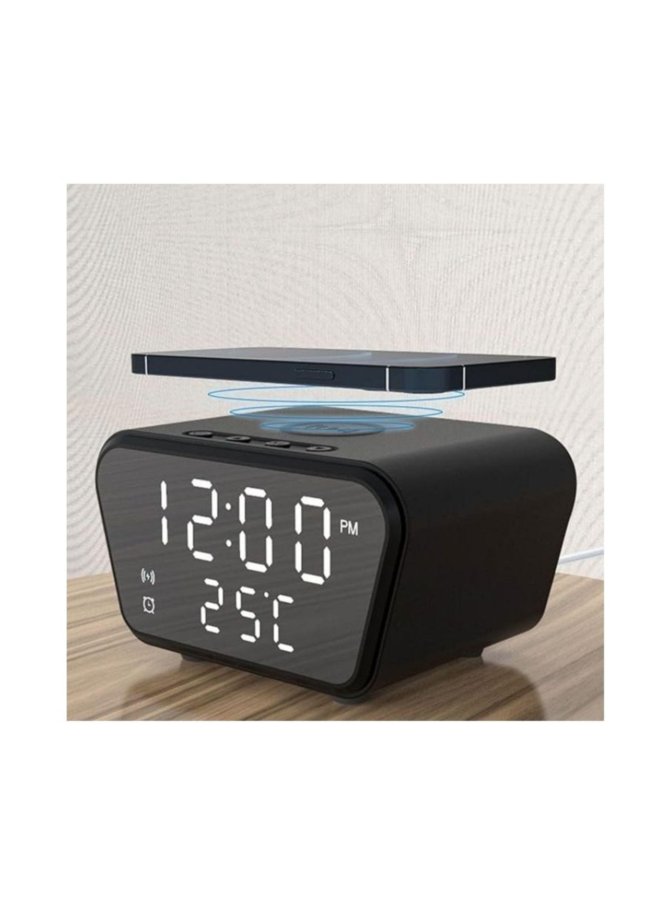 Reloj Despertador Con Cargador Inalámbrico Y Termómetro-5