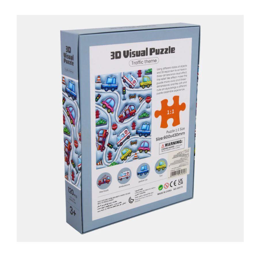 Puzzle 3D Tráfico En La Ciudad 120 Piezas -2