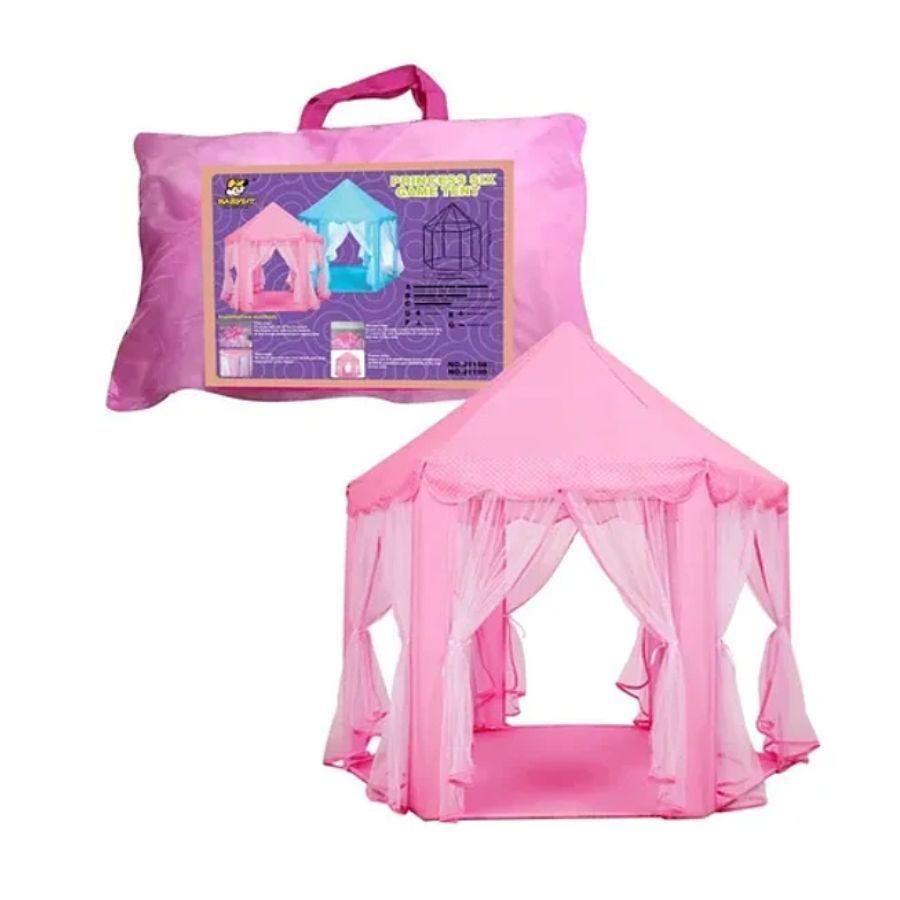 Carpa Infantil Castillo Rosado Portátil -2