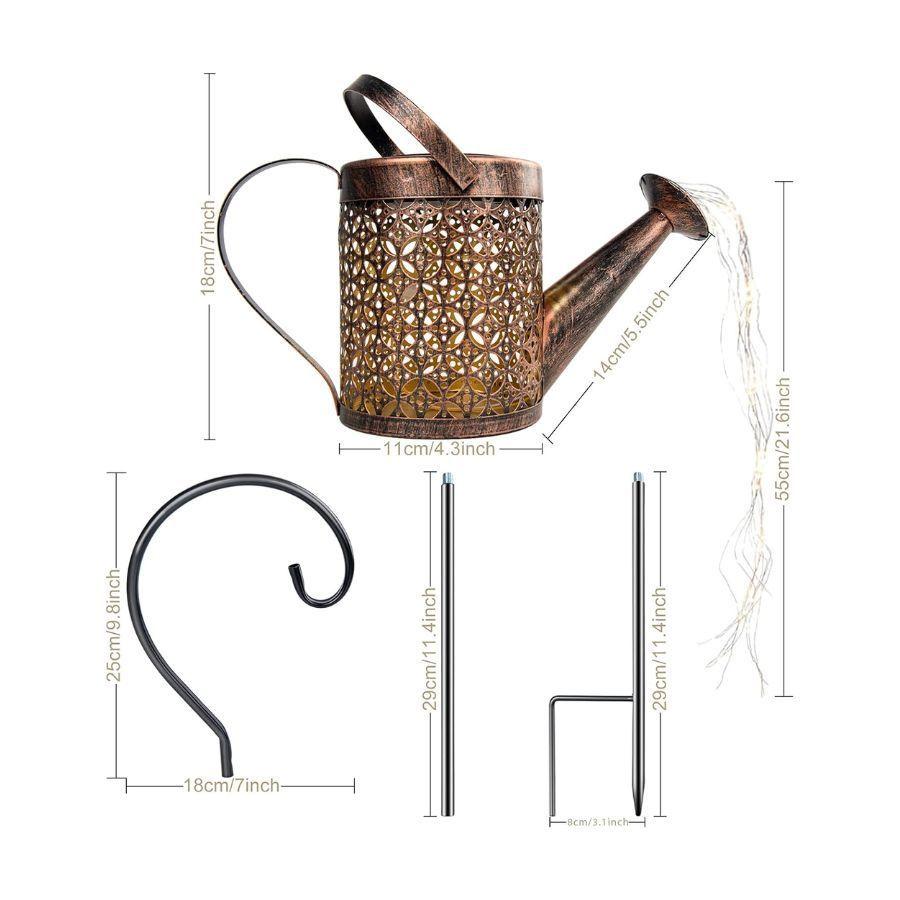 Lampara Solar De Exterior Decorativa Retro De Metal-5