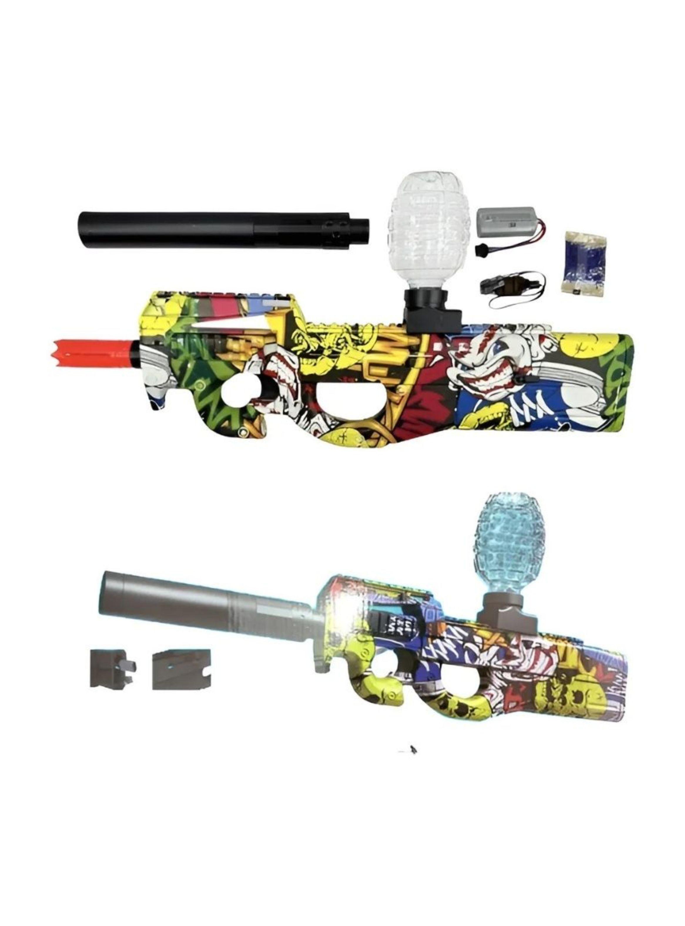 Pistola de Juguete P90 Con Balines De Hidrogel 46x20cm-1