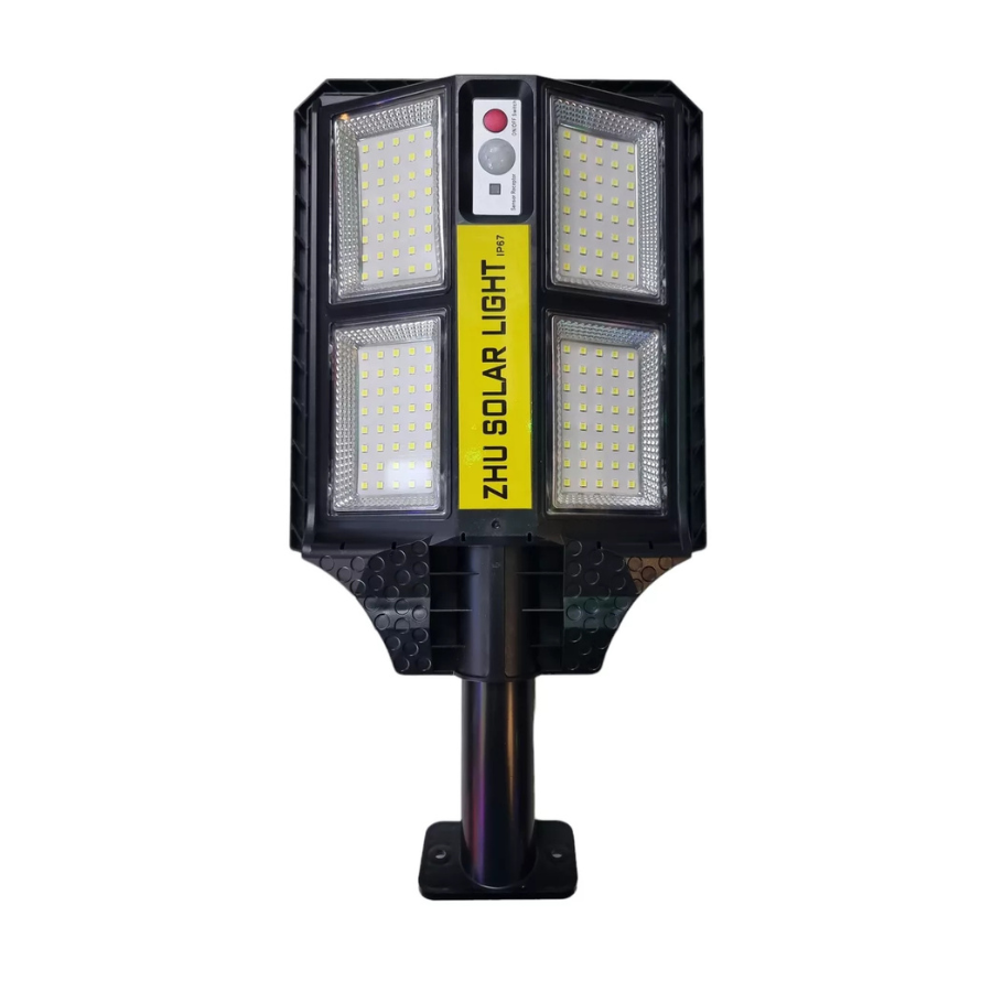 Foco Solar 200 Watt Con Sensor Y Luz Fija Control Remoto-0